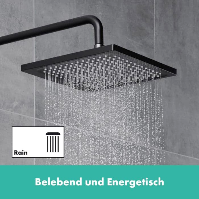 Sen tắm âm tường màu đen mờ nhập khẩu Đức Hansgrohe Crometta E Overhead Shower 240 1jet - Matt Black | 26726670